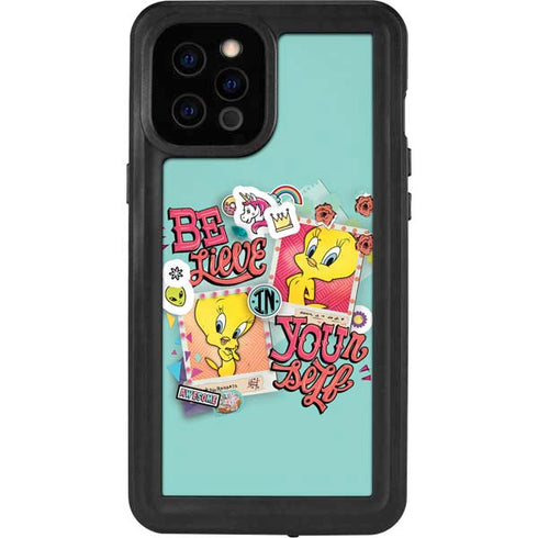 Looney Tunes Tweety Bird Believe In Yourself iPhone 12 Pro Max Waterproof Case