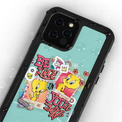 Looney Tunes Tweety Bird Believe In Yourself iPhone 12 Pro Max Waterproof Case