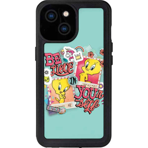 Looney Tunes Tweety Bird Believe In Yourself iPhone 13 Mini Waterproof Case
