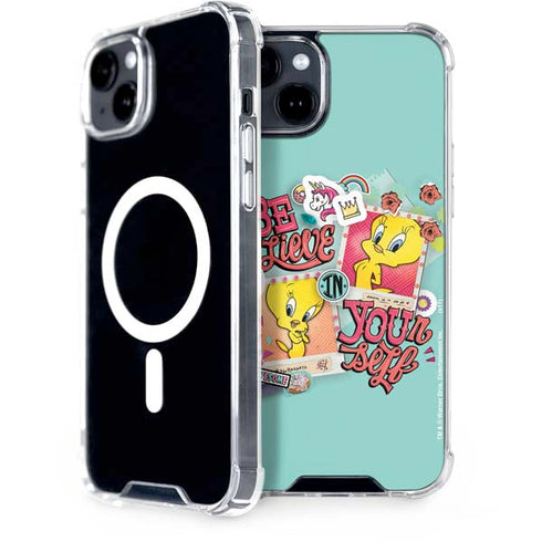 Looney Tunes Tweety Bird Believe In Yourself iPhone 15 Plus MagSafe Case