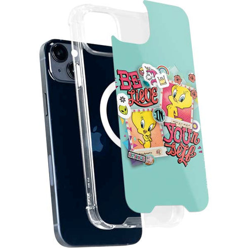 Looney Tunes Tweety Bird Believe In Yourself iPhone 15 Plus MagSafe Case