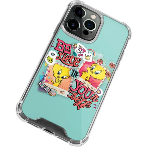 Looney Tunes Tweety Bird Believe In Yourself iPhone 15 Pro Max Clear Case
