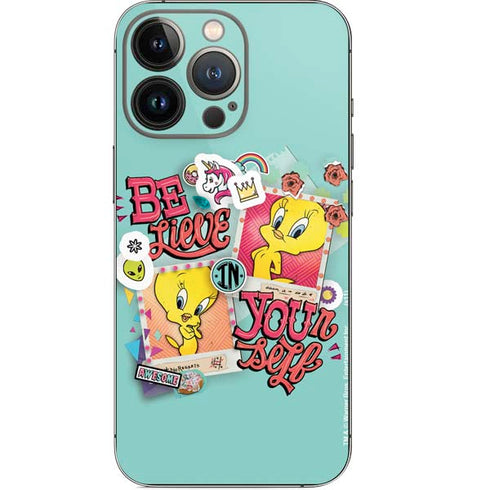 Looney Tunes Tweety Bird Believe In Yourself iPhone 14 Pro Skin