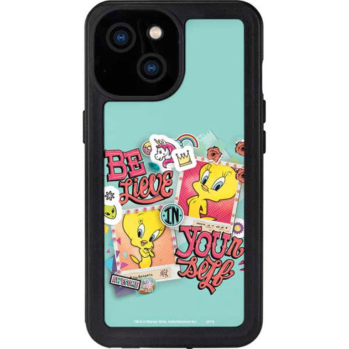 Looney Tunes Tweety Bird Believe In Yourself iPhone 15 Waterproof Case