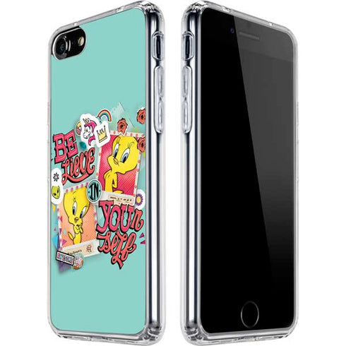 Looney Tunes Tweety Bird Believe In Yourself iPhone SE (2nd & 3rd Gen) Clear Case