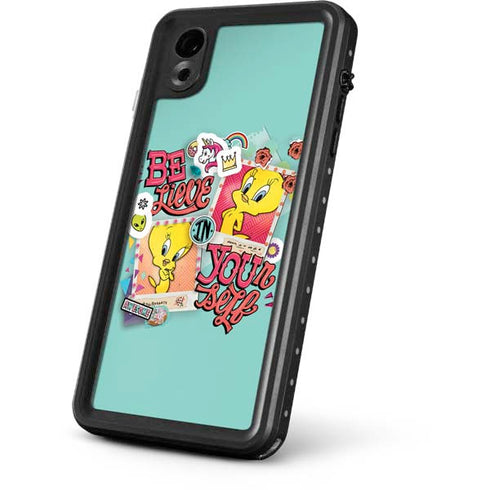 Looney Tunes Tweety Bird Believe In Yourself iPhone XR Waterproof Case