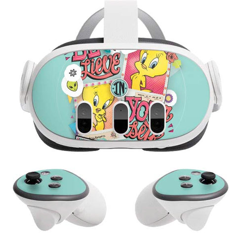 Looney Tunes Tweety Bird Believe In Yourself Meta Quest 3 Skin