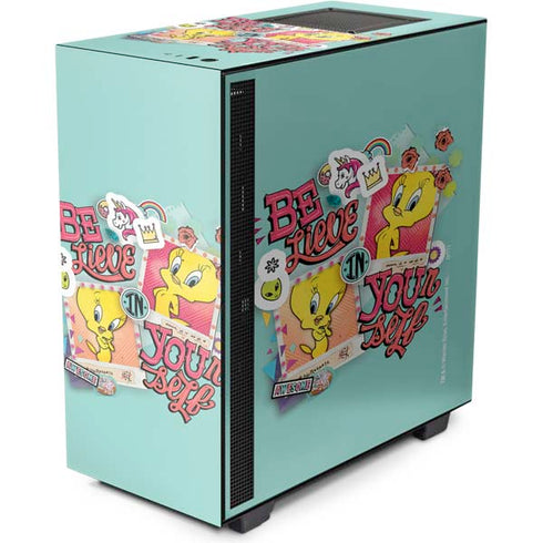 Looney Tunes Tweety Bird Believe In Yourself NZXT H510 Compact ATX Mid-Tower Case Skin