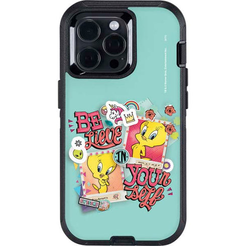 Looney Tunes Tweety Bird Believe In Yourself Otterbox Defender iPhone Skin