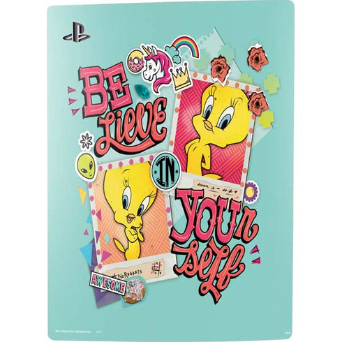 Looney Tunes Tweety Bird Believe In Yourself PS5 Console Skin