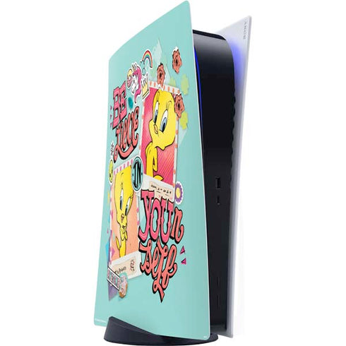 Looney Tunes Tweety Bird Believe In Yourself PS5 Digital Edition Console Skin