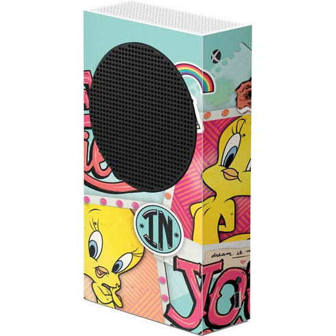 Looney Tunes Tweety Bird Believe In Yourself Xbox Series S Console Skin