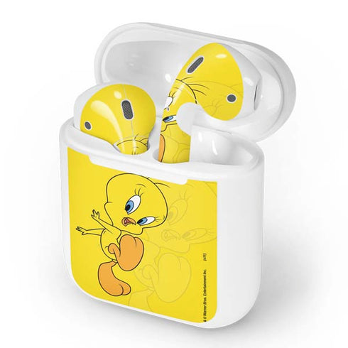Looney Tunes Tweety Bird Double Apple AirPods Skin
