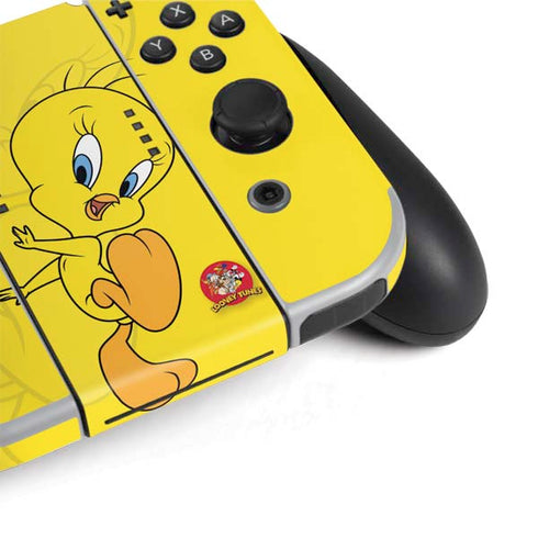 Looney Tunes Tweety Bird Double Nintendo Switch OLED (2021) Skin