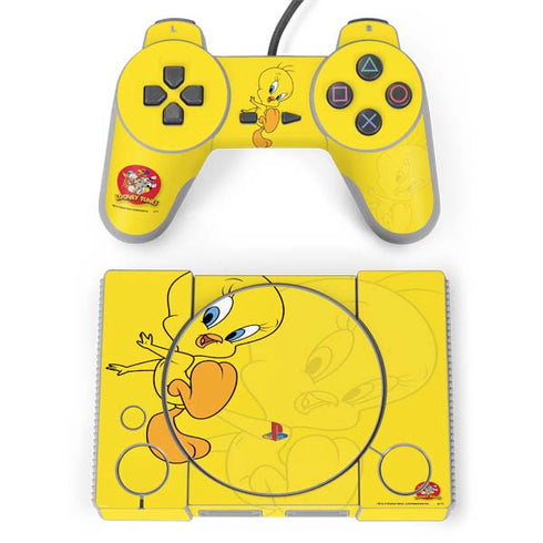 Looney Tunes Tweety Bird Double PlayStation Classic Bundle Skin