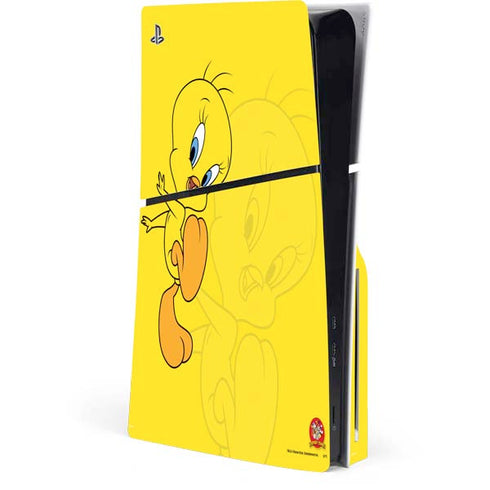 Looney Tunes Tweety Bird Double PS5 Slim Disk Console Skin