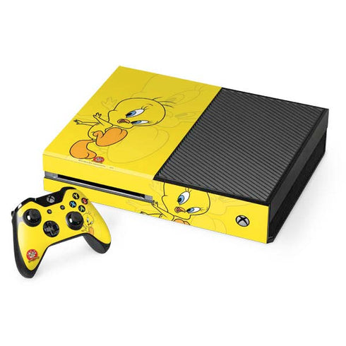 Looney Tunes Tweety Bird Double Xbox One Console and Controller Bundle Skin