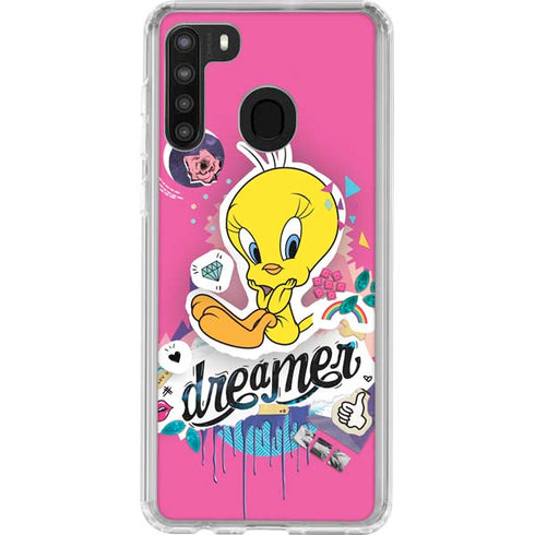 Looney Tunes Tweety Bird Dreamer Galaxy A21 Clear Case