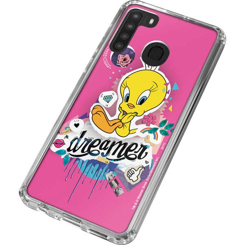 Looney Tunes Tweety Bird Dreamer Galaxy A21 Clear Case