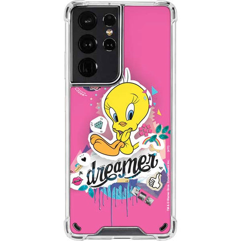 Looney Tunes Tweety Bird Dreamer Galaxy S21 Ultra 5G Clear Case