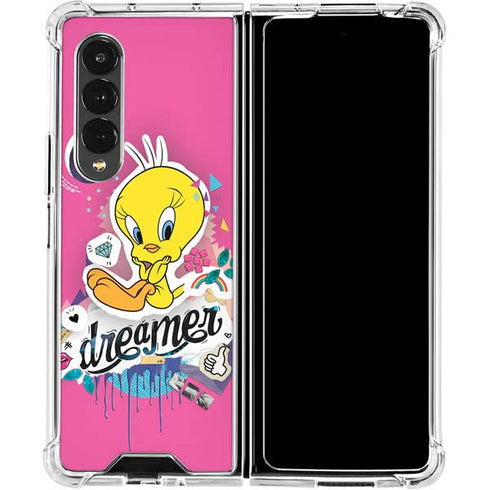 Looney Tunes Tweety Bird Dreamer Galaxy Z Fold4 5G Clear Case