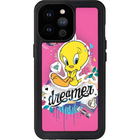 Looney Tunes Tweety Bird Dreamer iPhone 14 Pro Max Waterproof Case