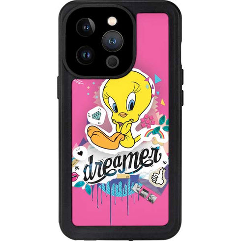 Looney Tunes Tweety Bird Dreamer iPhone 14 Pro Waterproof Case