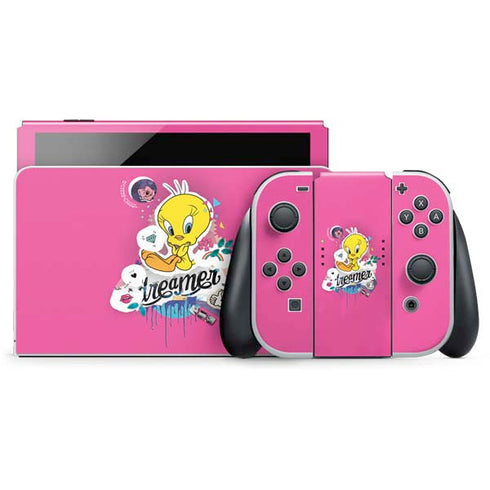 Looney Tunes Tweety Bird Dreamer Nintendo Switch OLED (2021) Skin