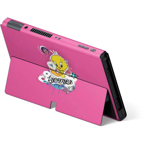 Looney Tunes Tweety Bird Dreamer Nintendo Switch OLED (2021) Skin
