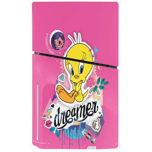 Looney Tunes Tweety Bird Dreamer PS5 Slim Disk Console Skin