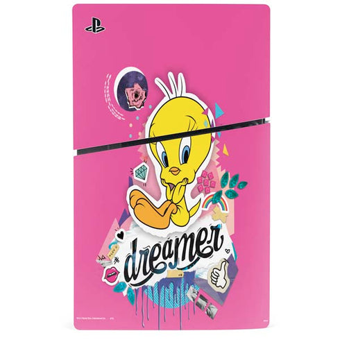 Looney Tunes Tweety Bird Dreamer PS5 Slim Digital Edition Bundle Skin