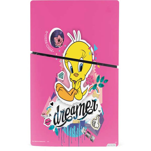 Looney Tunes Tweety Bird Dreamer PS5 Slim Digital Edition Bundle Skin