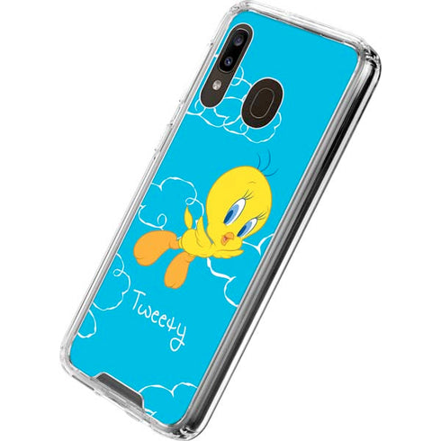 Looney Tunes Tweety Bird Flying Galaxy A30 Clear Case