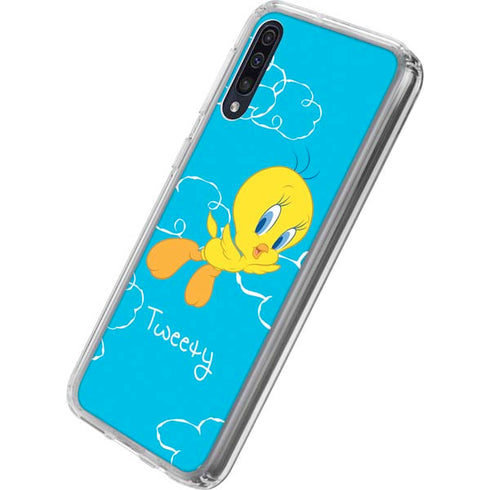 Looney Tunes Tweety Bird Flying Galaxy A50 Clear Case