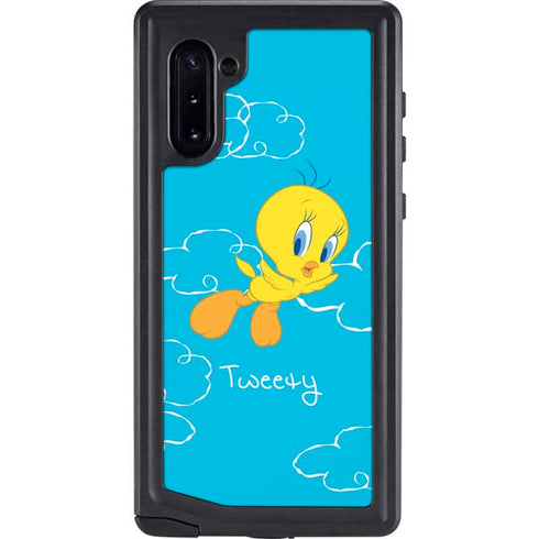 Looney Tunes Tweety Bird Flying Galaxy Note 10 Waterproof Case