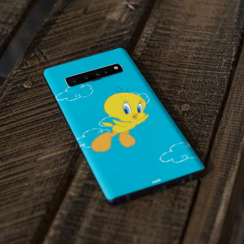 Looney Tunes Tweety Bird Flying Galaxy S10 Skin