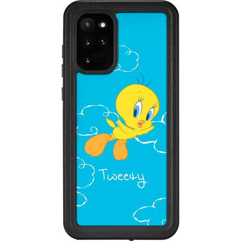 Looney Tunes Tweety Bird Flying Galaxy S20 Plus Waterproof Case