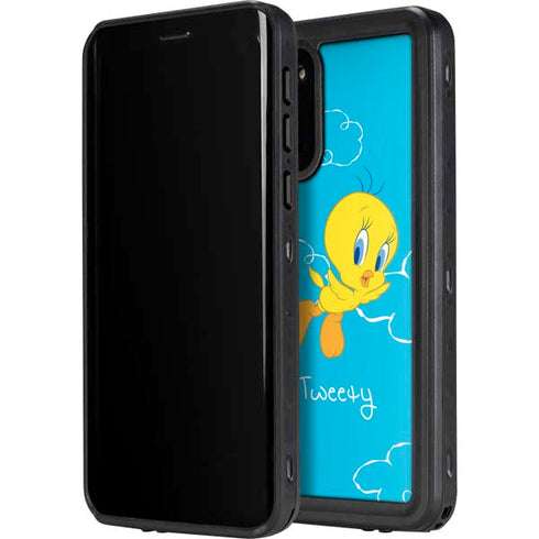 Looney Tunes Tweety Bird Flying Galaxy S20 Plus Waterproof Case