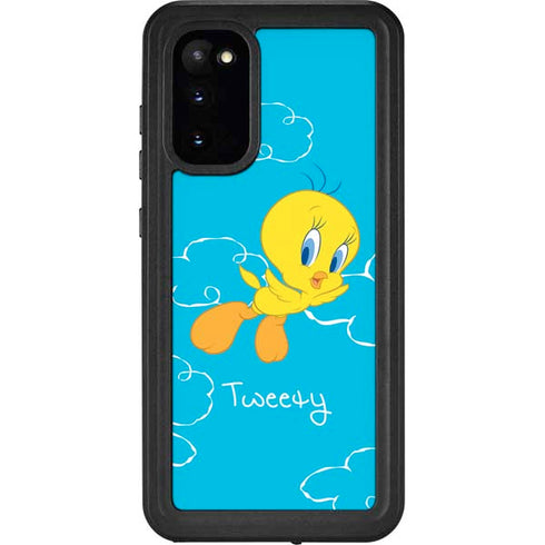 Looney Tunes Tweety Bird Flying Galaxy S20 Waterproof Case