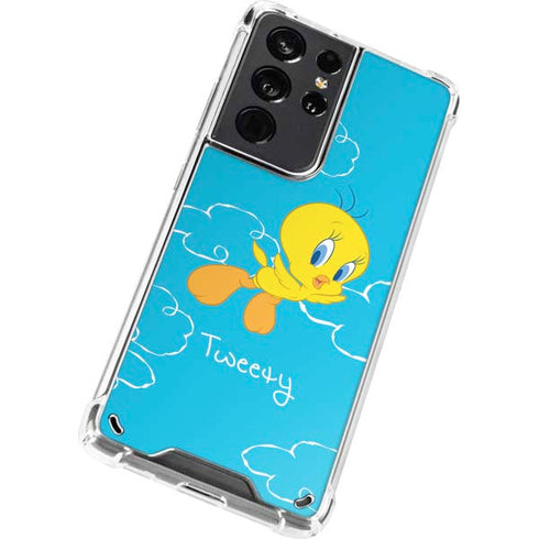 Looney Tunes Tweety Bird Flying Galaxy S21 Ultra 5G Clear Case