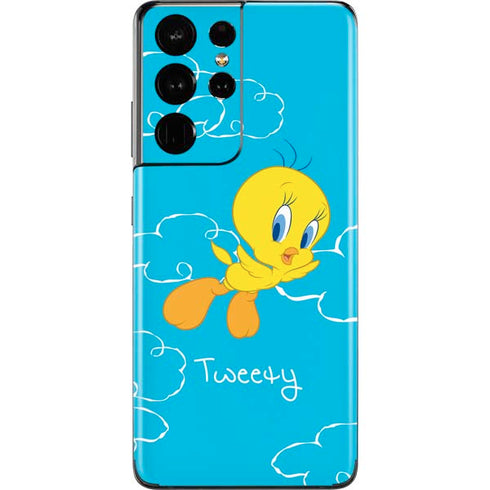 Looney Tunes Tweety Bird Flying Galaxy S21 Ultra 5G Skin