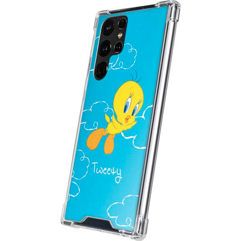 Looney Tunes Tweety Bird Flying Galaxy S22 Ultra Clear Case