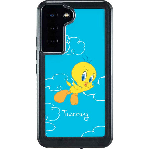Looney Tunes Tweety Bird Flying Galaxy S23 Plus Waterproof Case