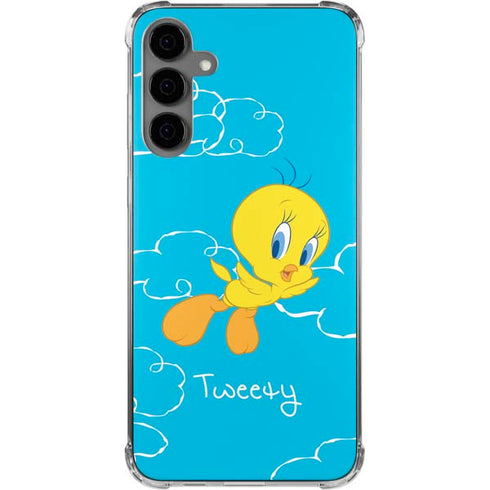 Looney Tunes Tweety Bird Flying Galaxy S24 Plus Clear Case