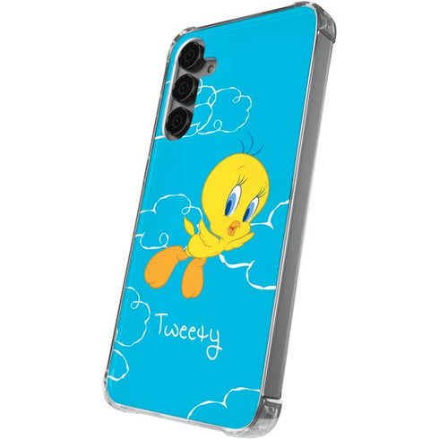 Looney Tunes Tweety Bird Flying Galaxy S24 Plus Clear Case