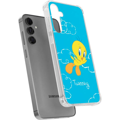 Looney Tunes Tweety Bird Flying Galaxy S24 Plus Clear Case