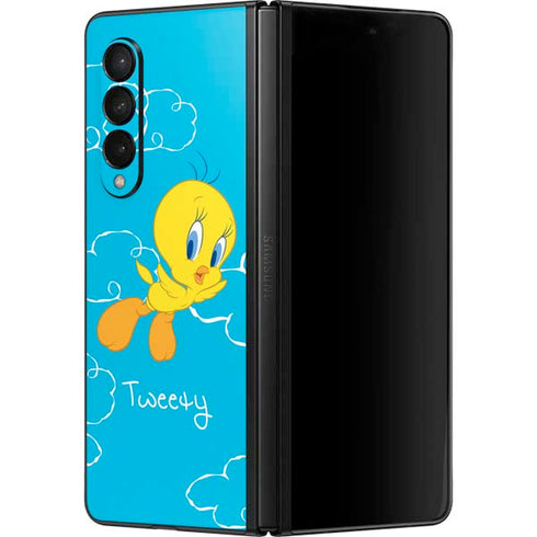 Looney Tunes Tweety Bird Flying Galaxy Z Fold3 5G Skin