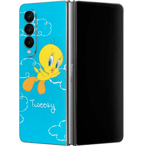 Looney Tunes Tweety Bird Flying Galaxy Z Fold4 5G Skin