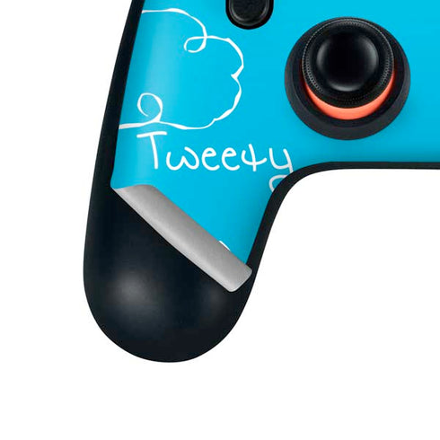 Looney Tunes Tweety Bird Flying Google Stadia Controller Skin