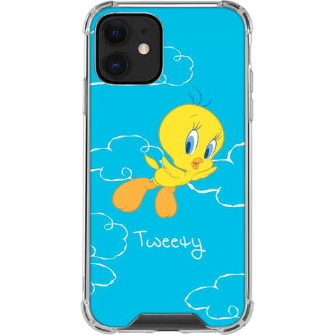 Looney Tunes Tweety Bird Flying iPhone 12 Clear Case